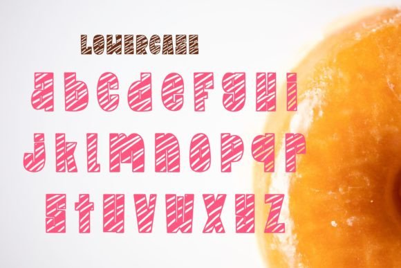 Glazed Donut Font PNG with transparent background - Preview 3