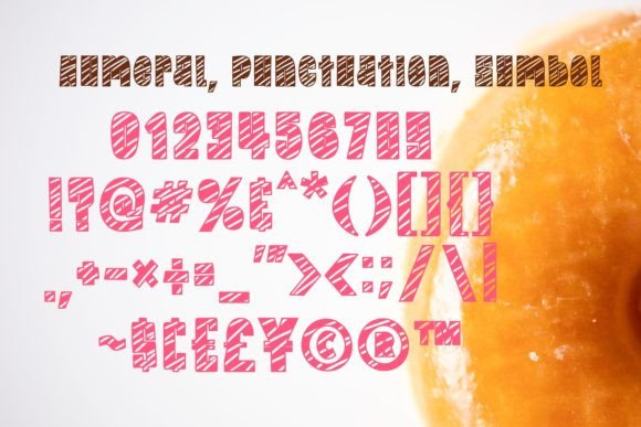 Glazed Donut Font PNG with transparent background - Preview 4