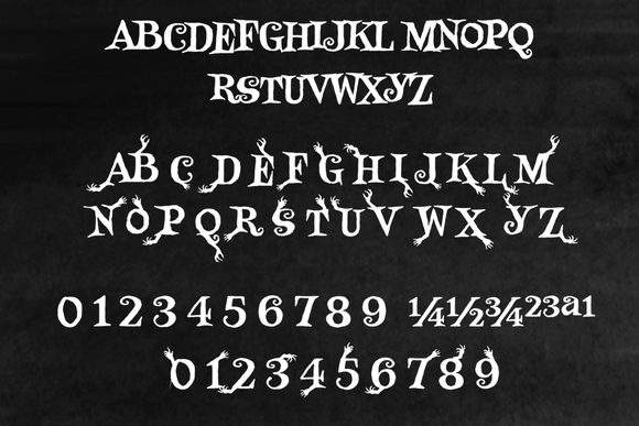 Halloween Evening Font PNG with transparent background - Preview 1