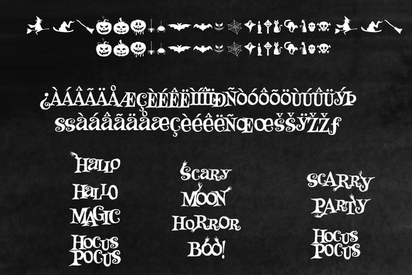 Halloween Evening Font PNG with transparent background - Preview 2