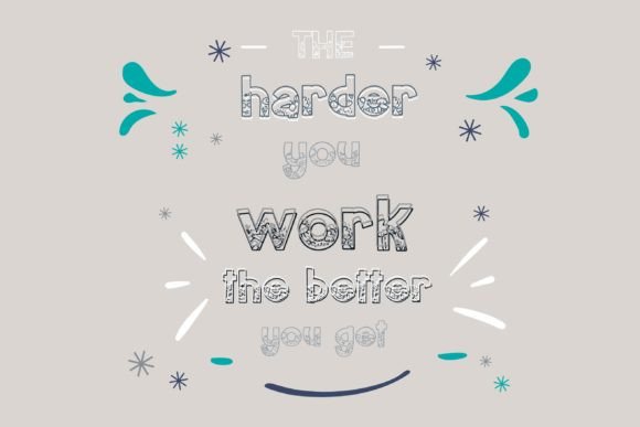 Homeschool Doodle Font PNG with transparent background - Preview 2