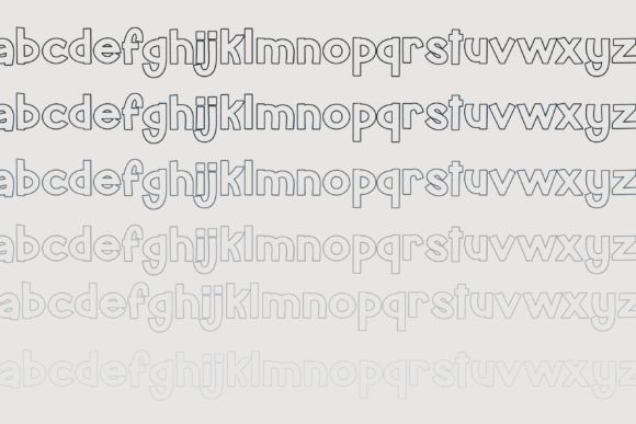 Homeschool Hollow Font - Preview 4