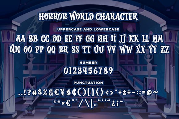 Horror World Font PNG with transparent background - Preview 4