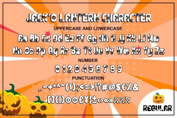 Jack O Latern Font PNG with transparent background - Preview 1