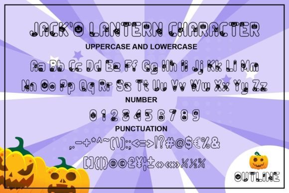 Jack O Latern Font PNG with transparent background - Preview 2