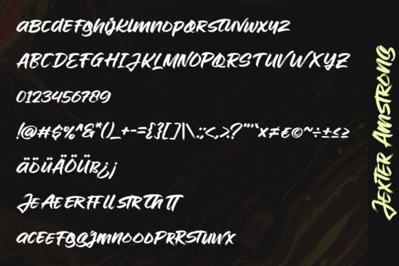 Jexters Amstrong Font PNG with transparent background - Preview 4