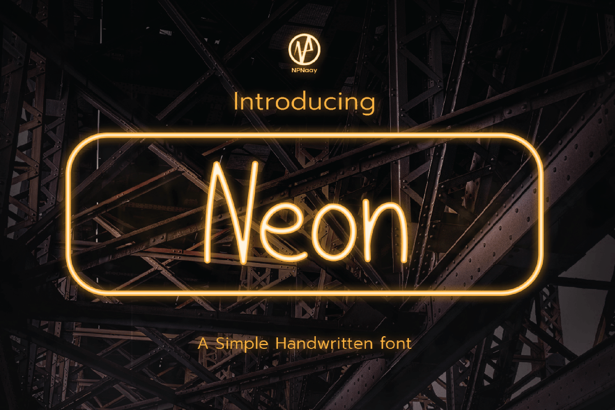 Neon Font by NPNaay - classic neon sample