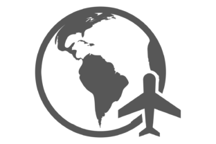 Planet Earth with Airplane Sign. Global Graphic by yummybuum · Creative ...