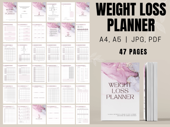 Printable Weight Loss Planner, Journal