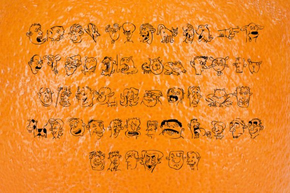 Sappy Faces Font PNG with transparent background - Preview 2