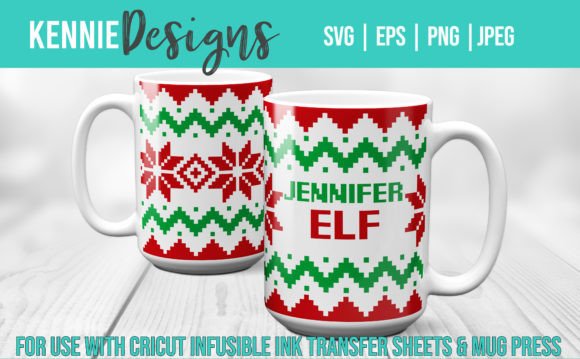 Ugly Christmas Sweater Mug Custom Svg Graphics