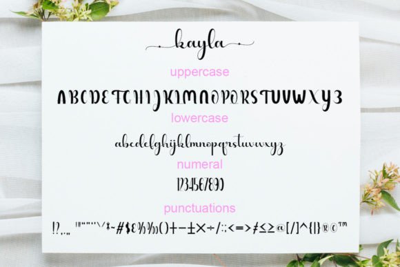 Kayla Font PNG with transparent background - Preview 4