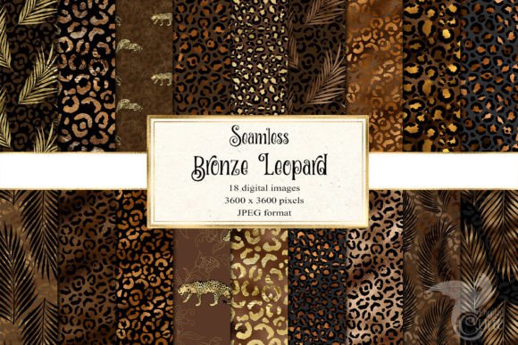 Bronze Leopard Digital Paper