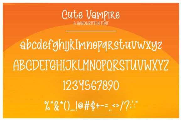 Cute Vampire Font PNG with transparent background - Preview 6