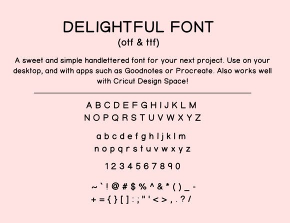 Delightful Font - Preview 1