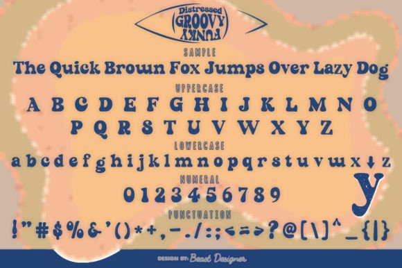 Distressed Groovy Funky Font - Preview 1
