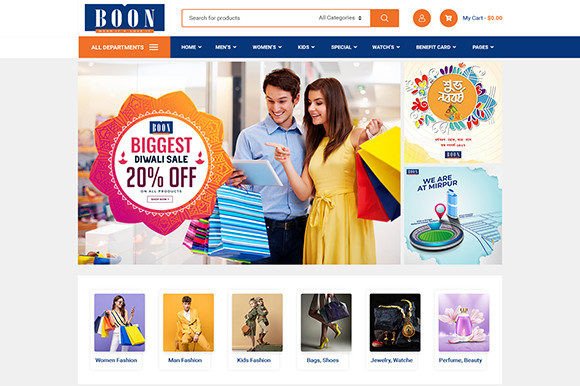 Fashion Store ECommerce PSD Template Graphic Websites By Somrat Islam
