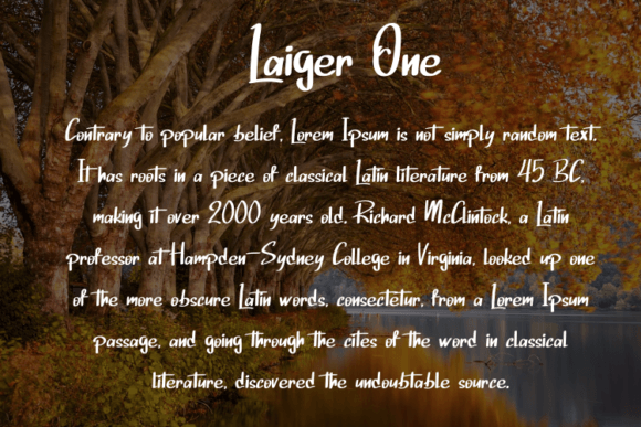 Laiger One Font PNG with transparent background - Preview 3