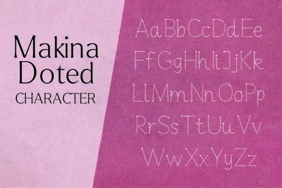 Makina Doted Font font preview - 2