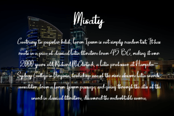 Miscity Font PNG with transparent background - Preview 3
