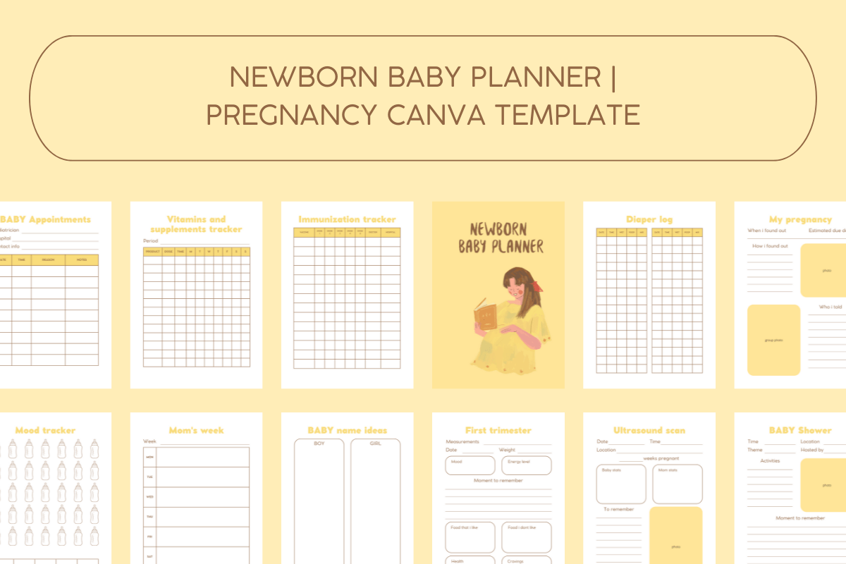 Newborn Baby Planner |Pregnancy Template Graphic by Blooming Studio ...