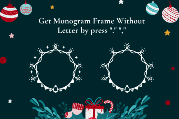 Shiny Christmas Monogram Font PNG with transparent background - Preview 3