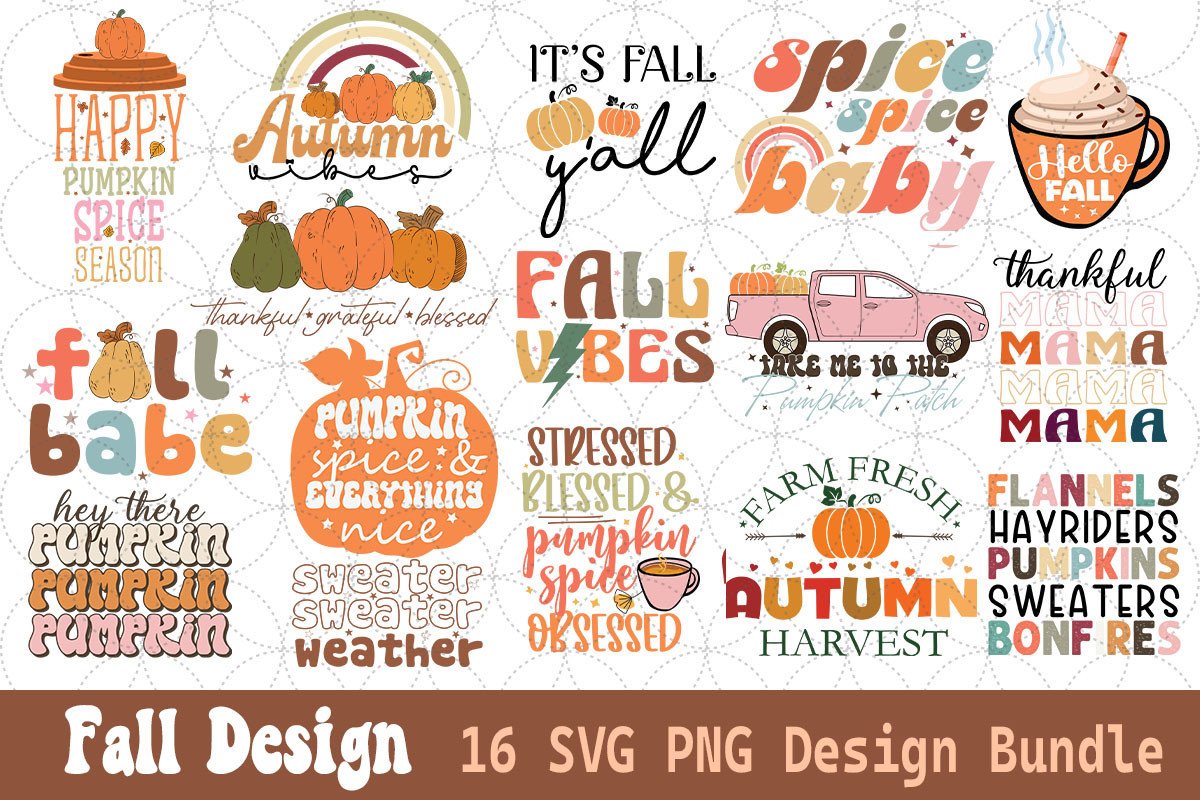 16 Design Fall SVG PNG Bundle Graphic by mfreem · Creative Fabrica