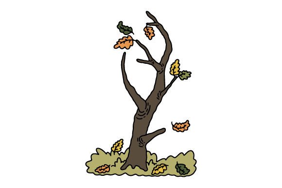 Autumn Leaves Falling from the Tree