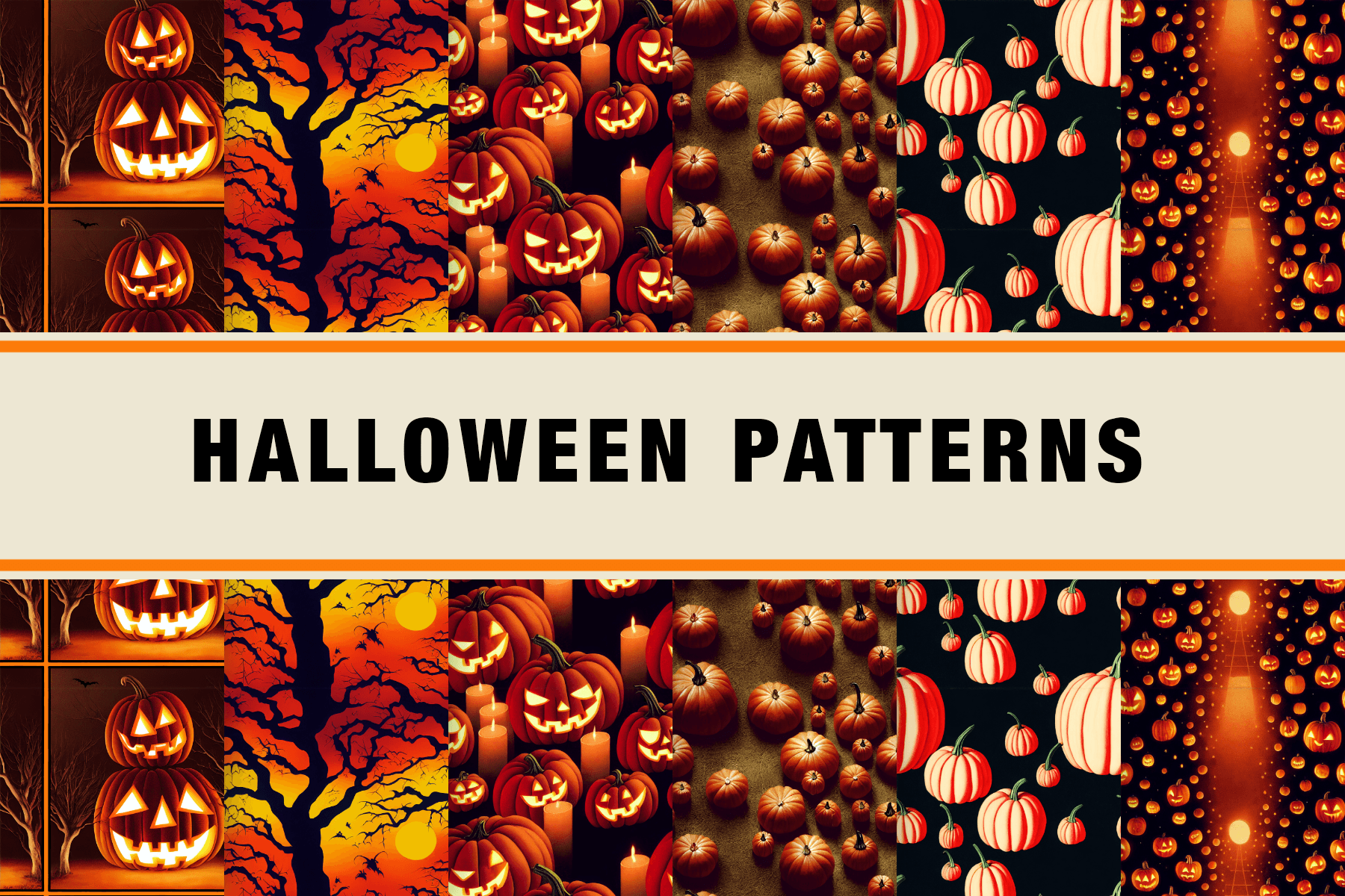 Halloween Seamless Patterns - Set of 6 Graphic by Alavays · Creative ...