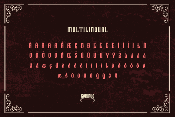 Kohirug Font PNG with transparent background - Preview 2
