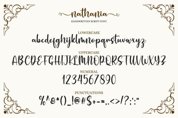 Nathania Font PNG with transparent background - Preview 6