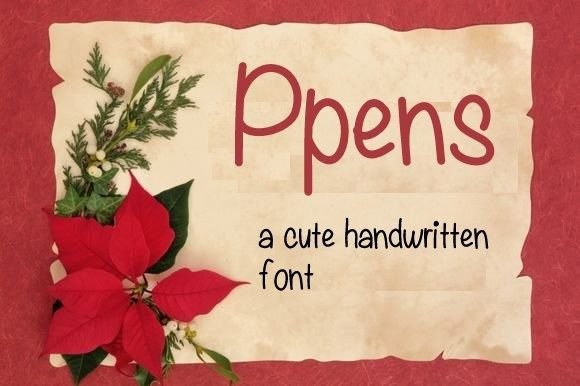 Ppens Font PNG with transparent background - Preview 1