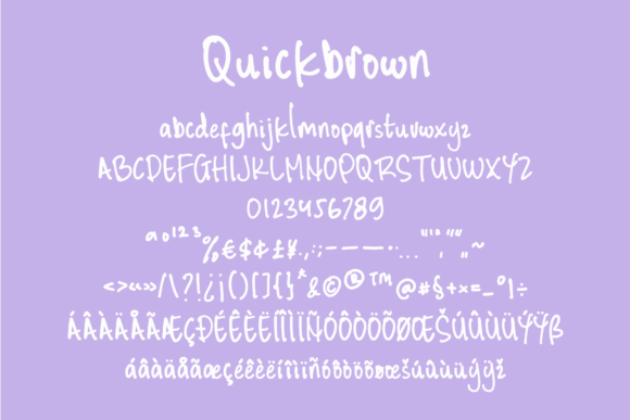 Quickbrown Font PNG with transparent background - Preview 2
