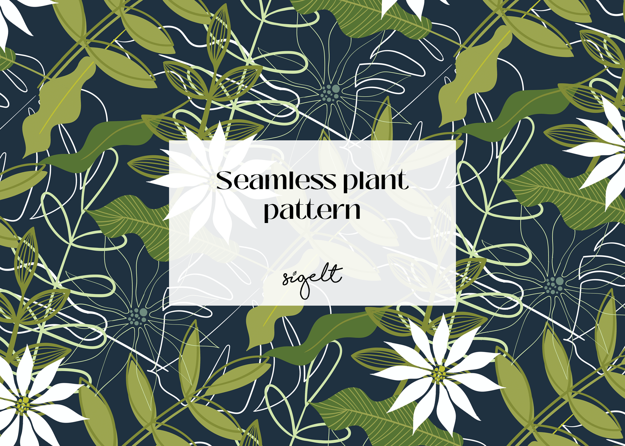 Seamless Plant Pattern Graphic by Sigelt · Creative Fabrica