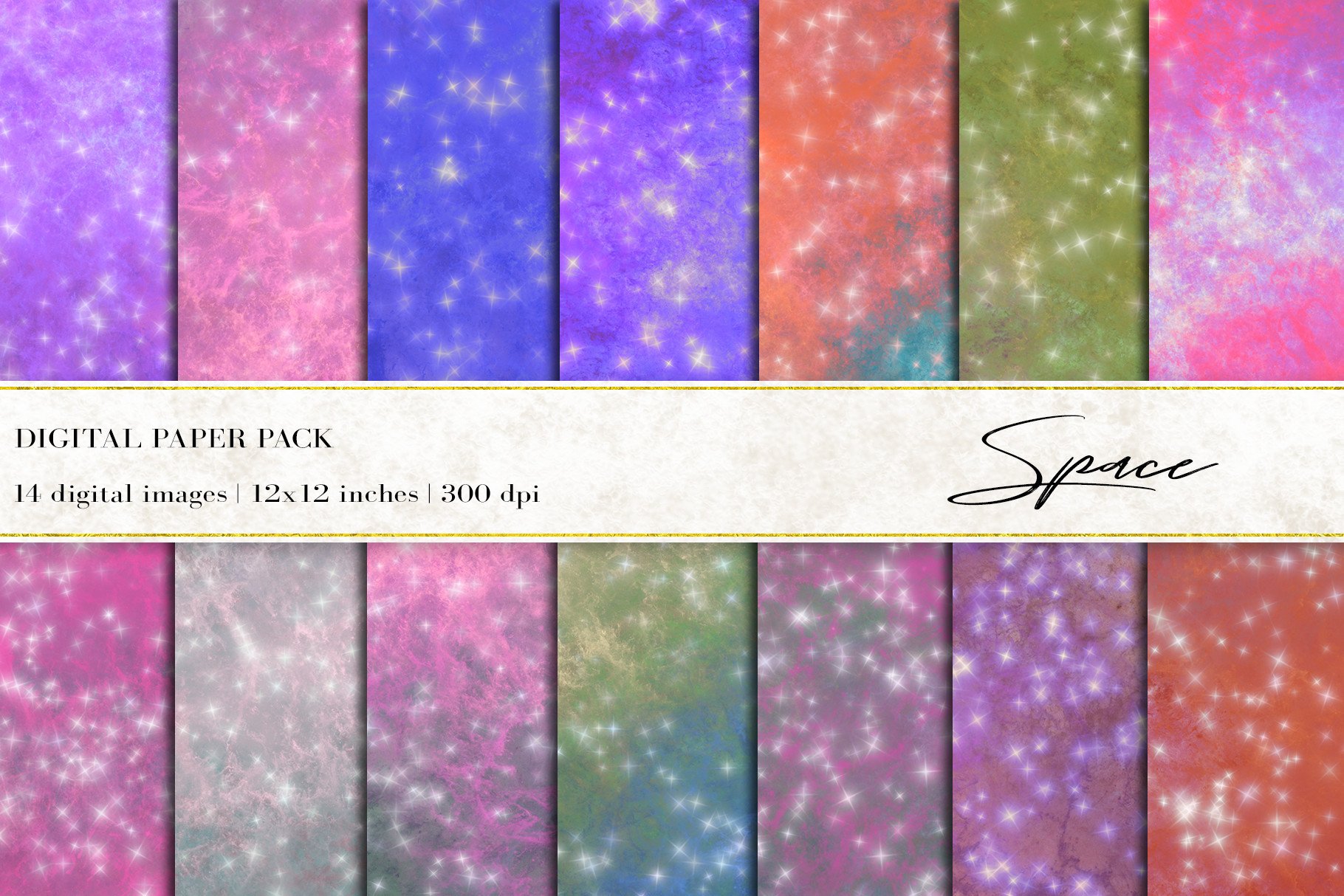 Space Digital Papers Graphic by BonaDesigns · Creative Fabrica