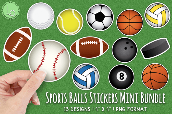 Sports Balls Stickers Mini Bundle