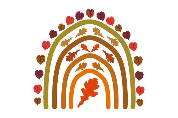 Boho Fall Rainbow - Fallen Leaves