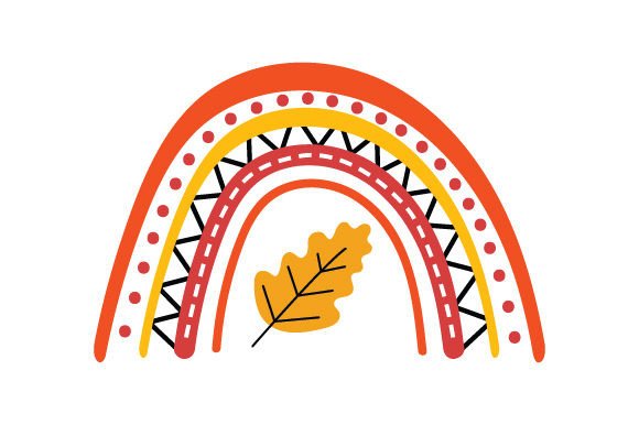 Boho Fall Rainbow - Fallen Leaves