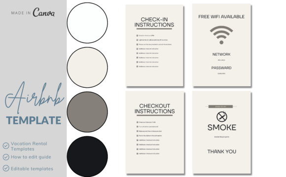Airbnb/Holiday Rental Canva Editable