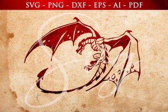 Dragon Illustration Hand Draw SVG