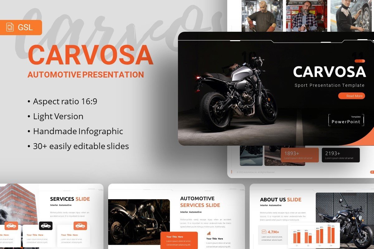 Plantilla de Google Slides de Carvosa Automotive