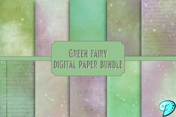 Green Fairy Digital Paper Bundle