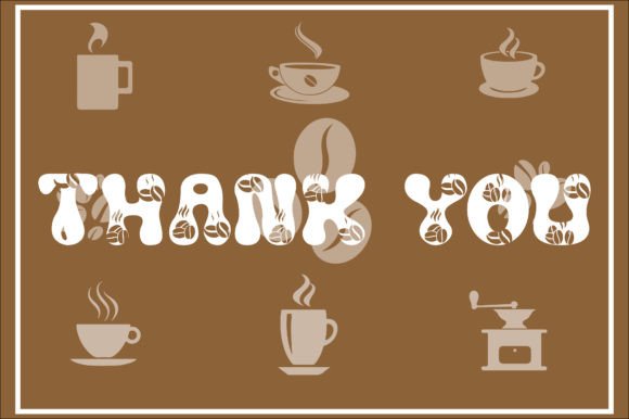 Groovy Coffee Font PNG with transparent background - Preview 3