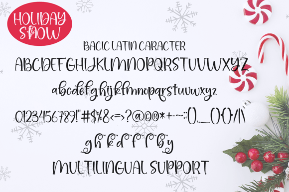 Holiday Snow Font - Preview 4