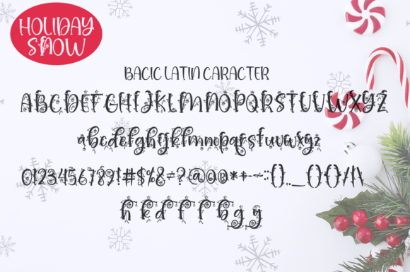 Holiday Snow Font - Preview 5