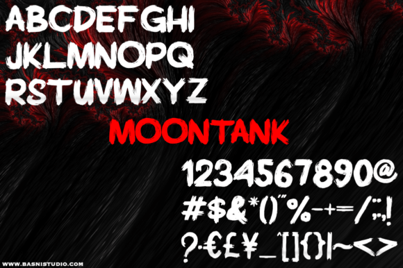 Moontank Font PNG with transparent background - Preview 5