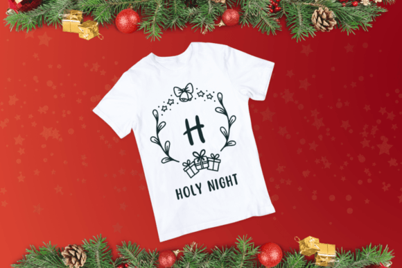 Natal Christmas Monogram Font PNG with transparent background - Preview 2