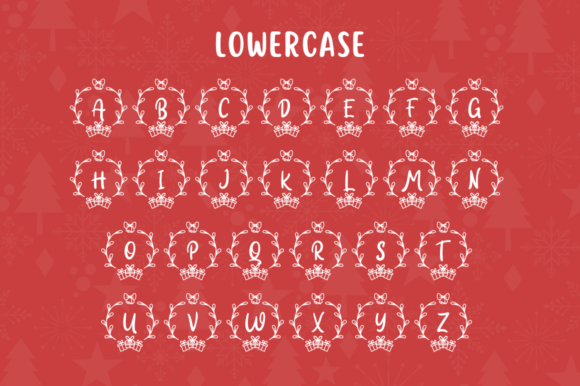 Natal Christmas Monogram Font PNG with transparent background - Preview 5