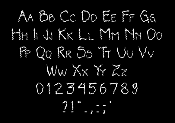 Necro Ghoul Font PNG with transparent background - Preview 4