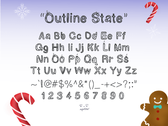 Outline State Font PNG with transparent background - Preview 2